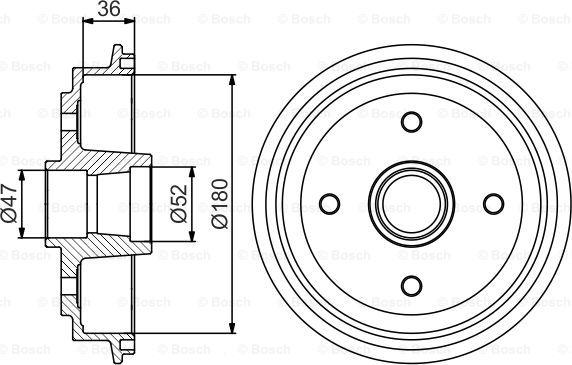BOSCH 0 986 477 187 - Tambur frana aaoparts.ro