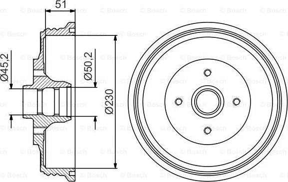 BOSCH 0 986 477 179 - Tambur frana aaoparts.ro
