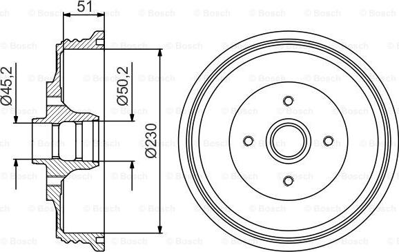 BOSCH 0 986 477 178 - Tambur frana aaoparts.ro