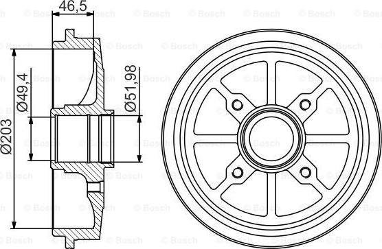 BOSCH 0 986 477 301 - Tambur frana aaoparts.ro