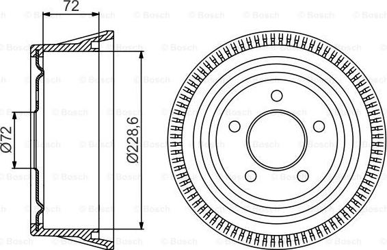 BOSCH 0 986 477 245 - Tambur frana aaoparts.ro