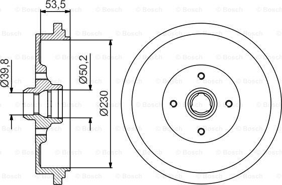 BOSCH 0 986 477 257 - Tambur frana aaoparts.ro