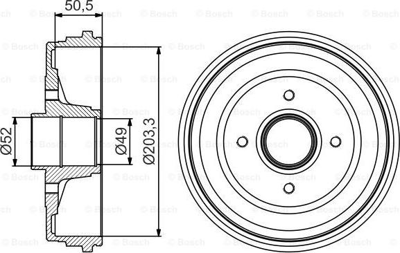 BOSCH 0 986 477 206 - Tambur frana aaoparts.ro