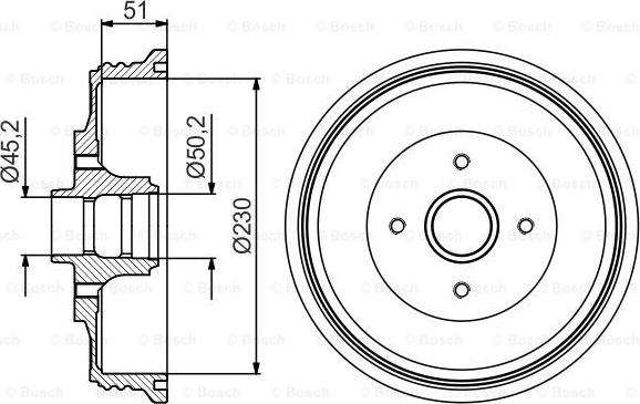 BOSCH 0 986 477 200 - Tambur frana aaoparts.ro