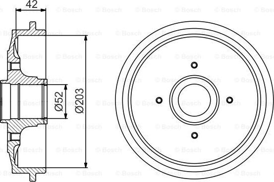 BOSCH 0 986 477 201 - Tambur frana aaoparts.ro