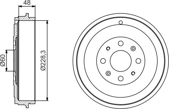 BOSCH 0 986 477 208 - Tambur frana aaoparts.ro