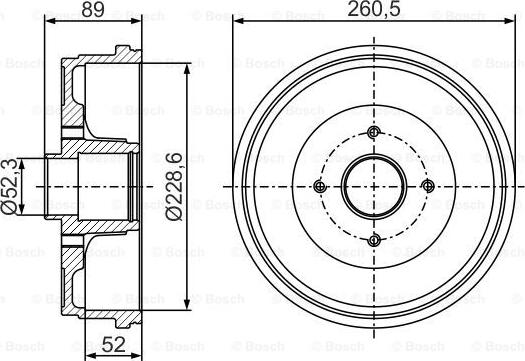 BOSCH 0 986 477 288 - Tambur frana aaoparts.ro