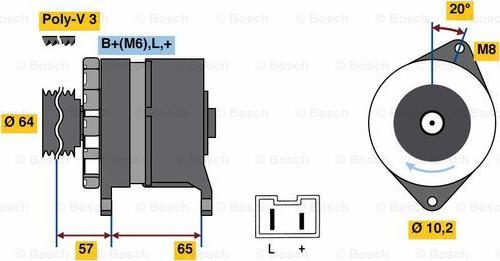 BOSCH 0 986 049 440 - Generator / Alternator aaoparts.ro