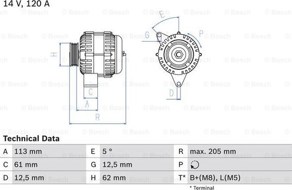 BOSCH 0 986 049 530 - Generator / Alternator aaoparts.ro