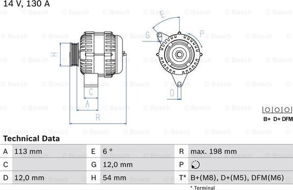 BOSCH 0 986 049 000 - Generator / Alternator aaoparts.ro