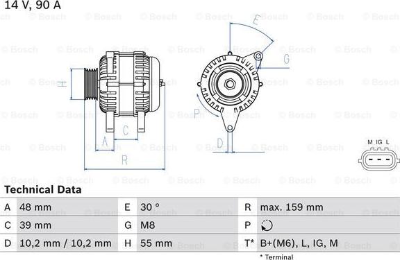 BOSCH 0 986 049 211 - Generator / Alternator aaoparts.ro