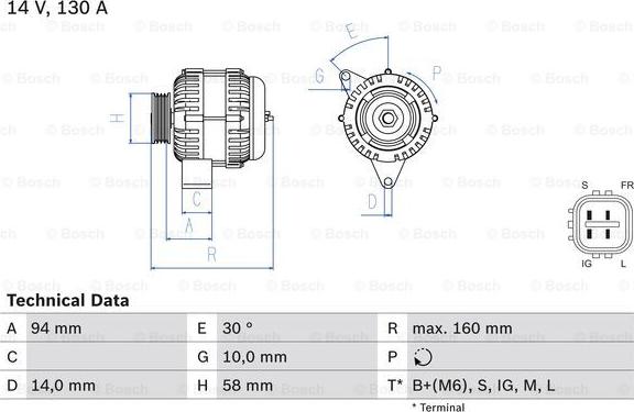 BOSCH 0 986 049 221 - Generator / Alternator aaoparts.ro