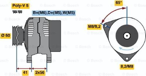 BOSCH 0 986 044 631 - Generator / Alternator aaoparts.ro