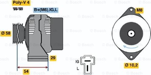 BOSCH 0 986 045 461 - Generator / Alternator aaoparts.ro