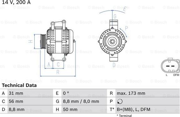 BOSCH 0 986 045 420 - Generator / Alternator aaoparts.ro