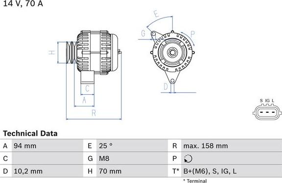 BOSCH 0 986 045 891 - Generator / Alternator aaoparts.ro