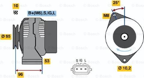 BOSCH 0 986 045 871 - Generator / Alternator aaoparts.ro