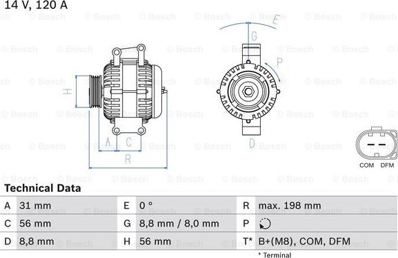 BOSCH 0 986 045 380 - Generator / Alternator aaoparts.ro