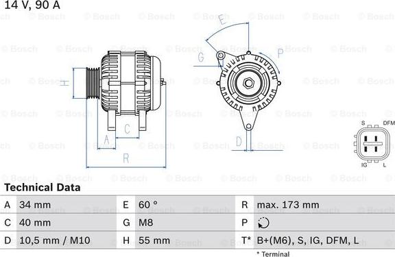 BOSCH 0 986 046 110 - Generator / Alternator aaoparts.ro