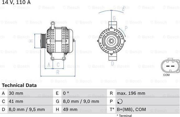 BOSCH 0 986 046 130 - Generator / Alternator aaoparts.ro