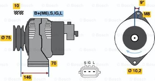 BOSCH 0 986 046 381 - Generator / Alternator aaoparts.ro