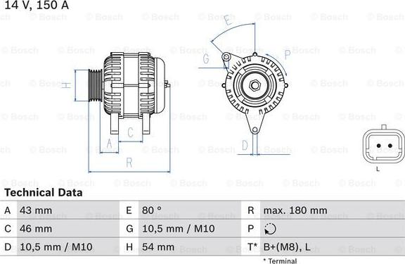 BOSCH 0 986 046 240 - Generator / Alternator aaoparts.ro