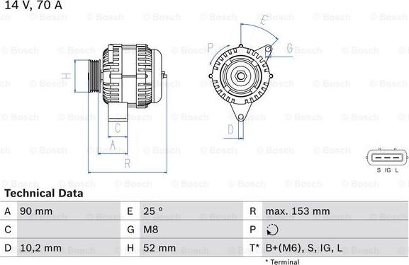 BOSCH 0 986 040 531 - Generator / Alternator aaoparts.ro