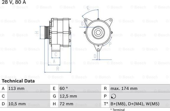 BOSCH 0 986 040 260 - Generator / Alternator aaoparts.ro