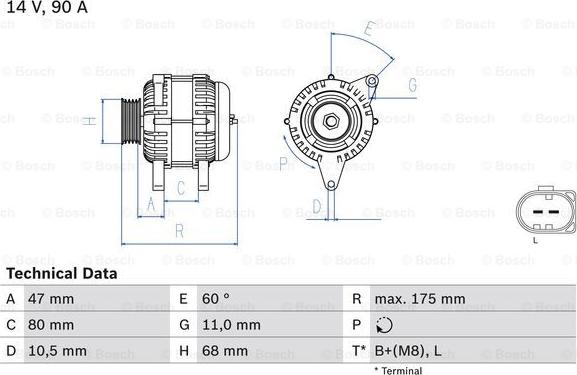 BOSCH 0 986 041 960 - Generator / Alternator aaoparts.ro