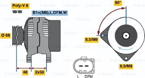 BOSCH 0 986 041 900 - Generator / Alternator aaoparts.ro
