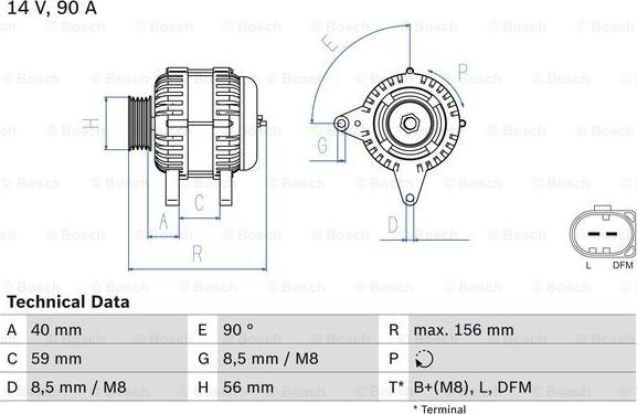 BOSCH 0 986 041 500 - Generator / Alternator aaoparts.ro