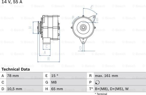 BOSCH 0 986 041 630 - Generator / Alternator aaoparts.ro