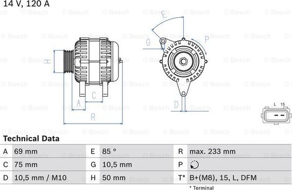 BOSCH 0 986 041 810 - Generator / Alternator aaoparts.ro