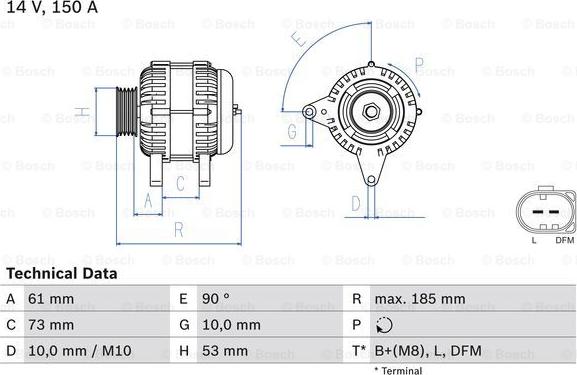 BOSCH 0 986 048 921 - Generator / Alternator aaoparts.ro