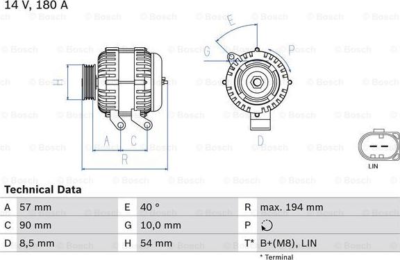 BOSCH 0 986 048 400 - Generator / Alternator aaoparts.ro