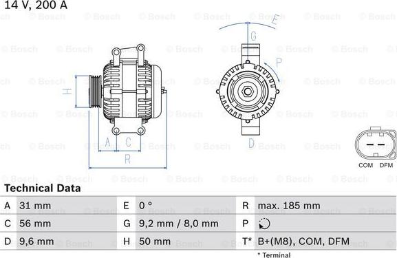 BOSCH 0 986 048 550 - Generator / Alternator aaoparts.ro