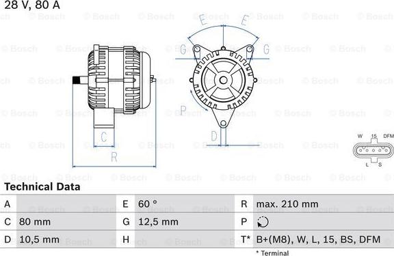 BOSCH 0 986 048 100 - Generator / Alternator aaoparts.ro