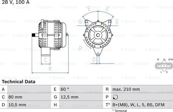 BOSCH 0 986 048 110 - Generator / Alternator aaoparts.ro