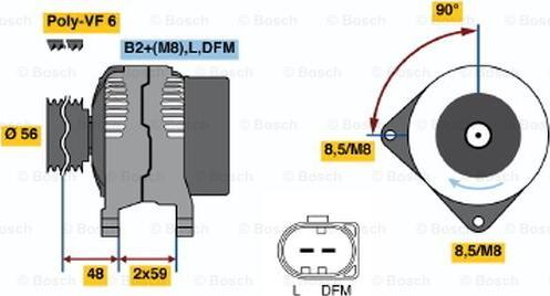 BOSCH 0 986 048 180 - Generator / Alternator aaoparts.ro