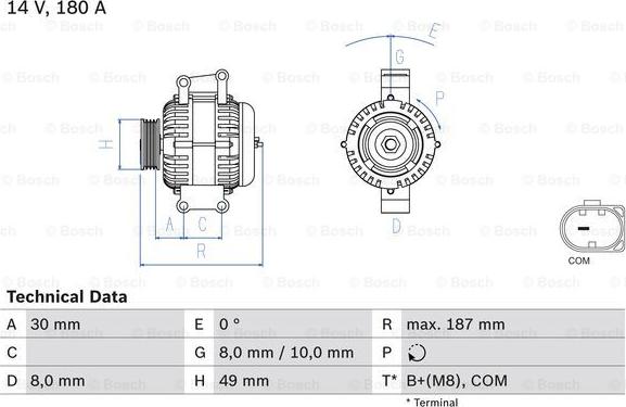 BOSCH 0 986 048 820 - Generator / Alternator aaoparts.ro