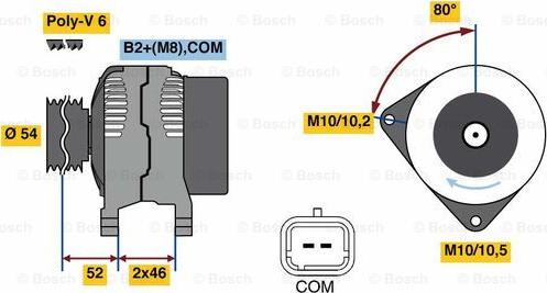 BOSCH 0 986 048 360 - Generator / Alternator aaoparts.ro