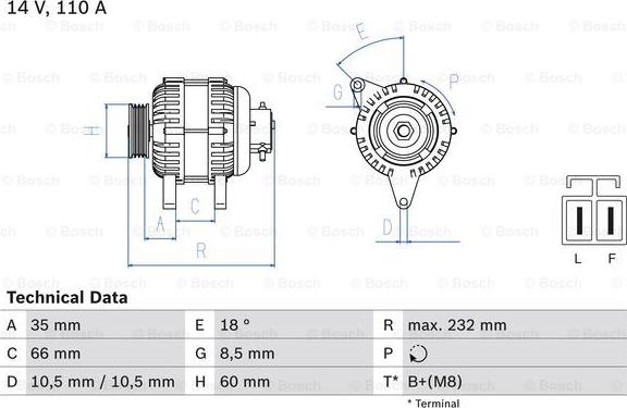 BOSCH 0 986 048 301 - Generator / Alternator aaoparts.ro