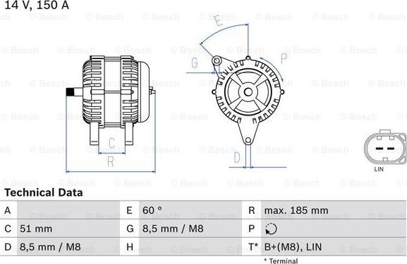 BOSCH 0 986 048 380 - Generator / Alternator aaoparts.ro