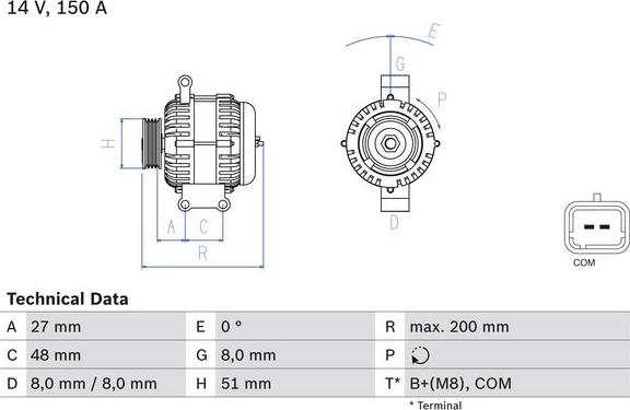 BOSCH 0 986 048 740 - Generator / Alternator aaoparts.ro