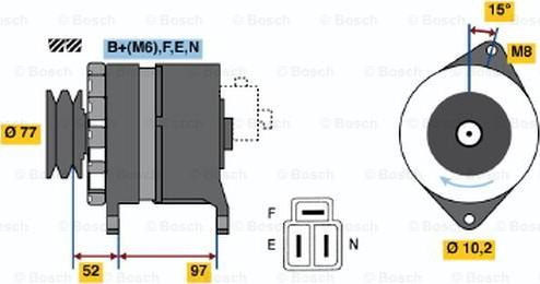 BOSCH 0 986 042 971 - Generator / Alternator aaoparts.ro