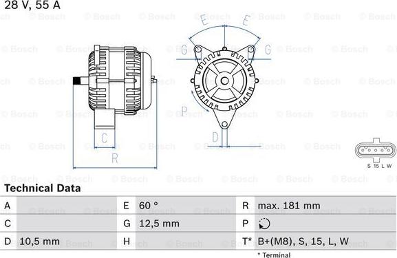 BOSCH 0 986 042 580 - Generator / Alternator aaoparts.ro