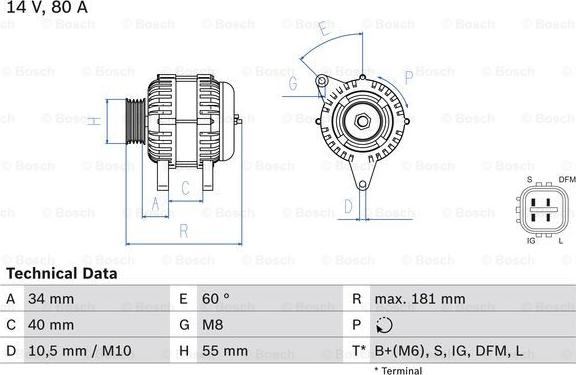 BOSCH 0 986 042 660 - Generator / Alternator aaoparts.ro