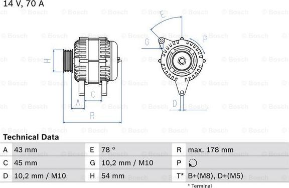 BOSCH 0 986 042 071 - Generator / Alternator aaoparts.ro