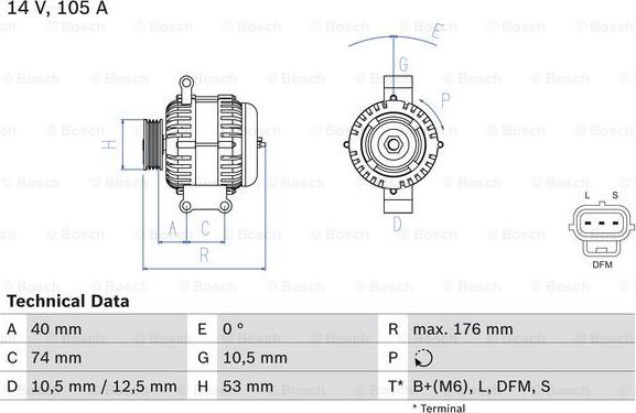 BOSCH 0 986 042 790 - Generator / Alternator aaoparts.ro