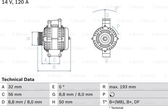 BOSCH 0 986 047 660 - Generator / Alternator aaoparts.ro